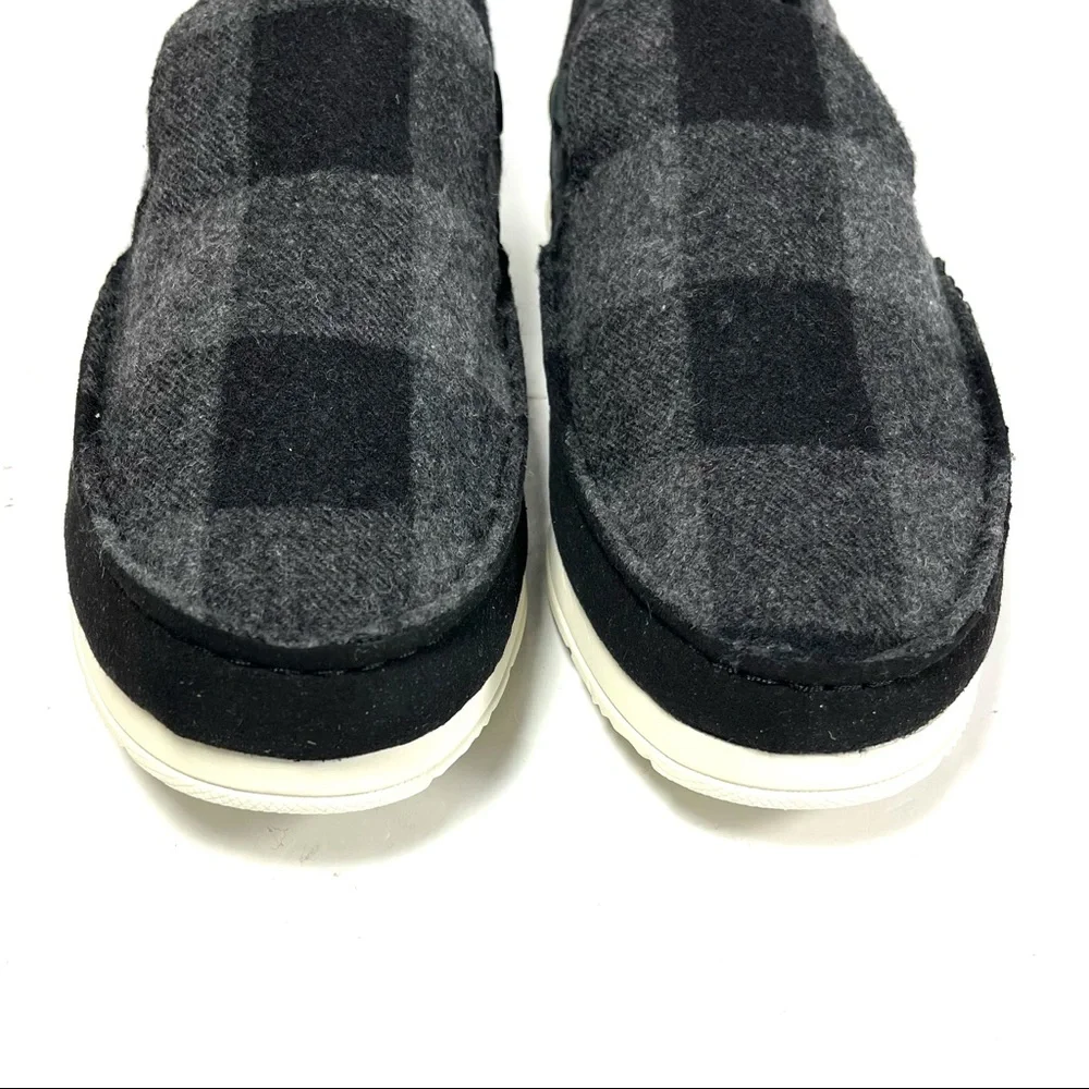 Sperry Top-Sider Mens‎ Moc-Sider Slip On Shoes Wool Black/Gray Plaid